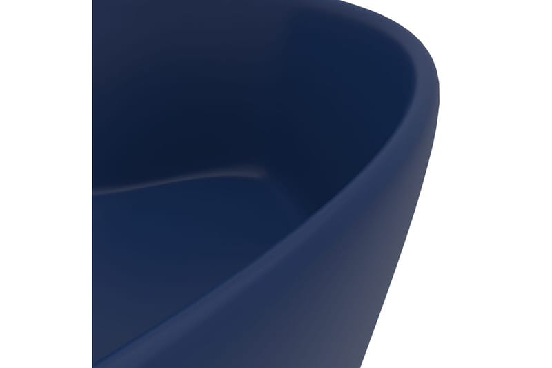 Luksuriøs servant med overløp matt mørkeblå 36x13cm keramisk - Blå - Hus & oppussing - Kjøkken & bad - Baderom - Servant og håndvask - Enkel vask