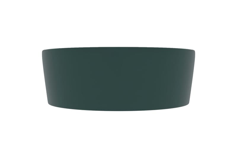 Luksuriøs servant med overløp matt mørkegrønn 36x13 cm - grønn - Hus & oppussing - Kjøkken & bad - Baderom - Servant og håndvask - Enkel vask