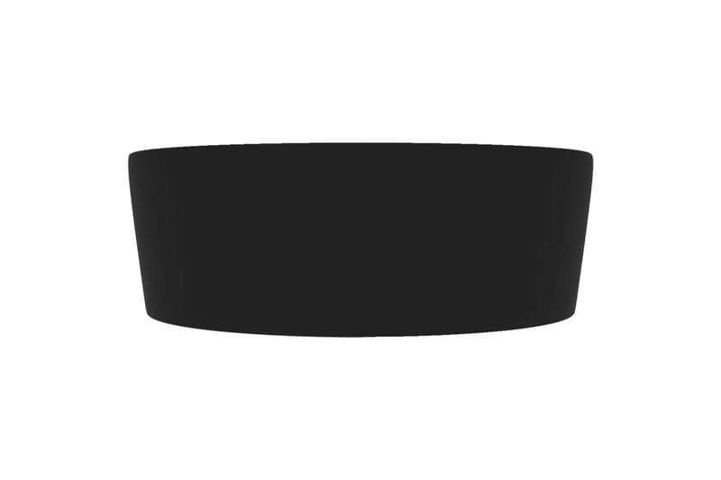 Luksuriøs servant med overløp matt svart 36x13 cm keramisk - Svart - Hus & oppussing - Kjøkken & bad - Baderom - Servant og håndvask - Enkel vask