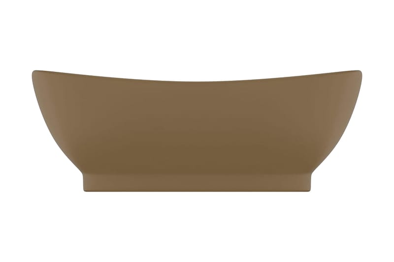 Luksuriøs servant med overløp oval matt krem 58,5x39cm - Krem - Hus & oppussing - Kjøkken & bad - Baderom - Servant og håndvask - Enkel vask
