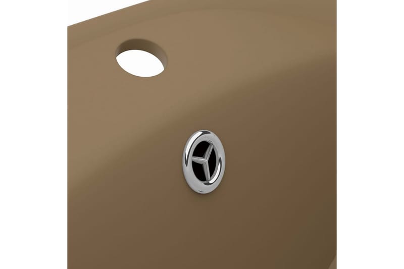 Luksuriøs servant med overløp oval matt krem 58,5x39cm - Krem - Hus & oppussing - Kjøkken & bad - Baderom - Servant og håndvask - Enkel vask