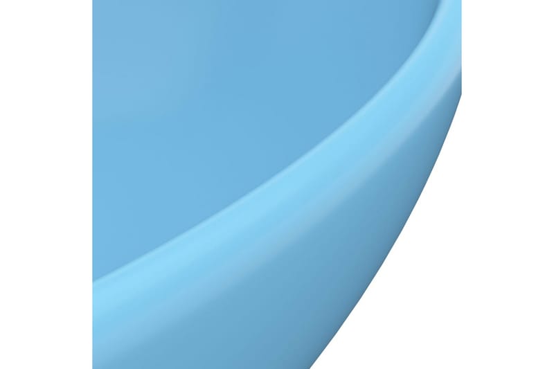 Luksuriøs servant ovalformet matt lyseblå 40x33 cm keramisk - Enkel vask