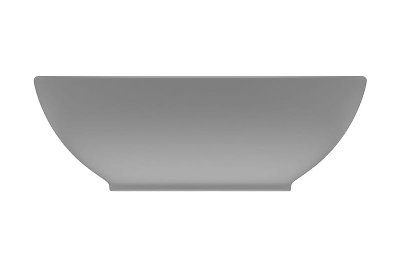 Luksuriøs servant ovalformet matt lysegrå 40x33 cm keramisk - Hus & oppussing - Kjøkken & bad - Baderom - Servant og håndvask - Enkel vask