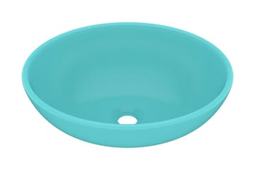 Luksuriøs servant ovalformet matt lysegrønn 40x33cm keramisk - Hus & oppussing - Kjøkken & bad - Baderom - Servant og håndvask - Enkel vask