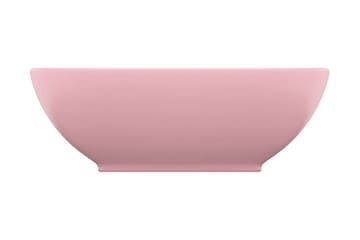 Luksuriøs servant ovalformet matt rosa 40x33 cm keramisk - Hus & oppussing - Kjøkken & bad - Baderom - Servant og håndvask - Enkel vask