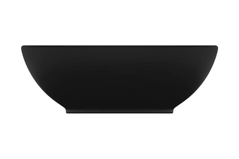 Luksuriøs servant ovalformet matt svart 40x33 cm keramisk - Hus & oppussing - Kjøkken & bad - Baderom - Servant og håndvask - Enkel vask