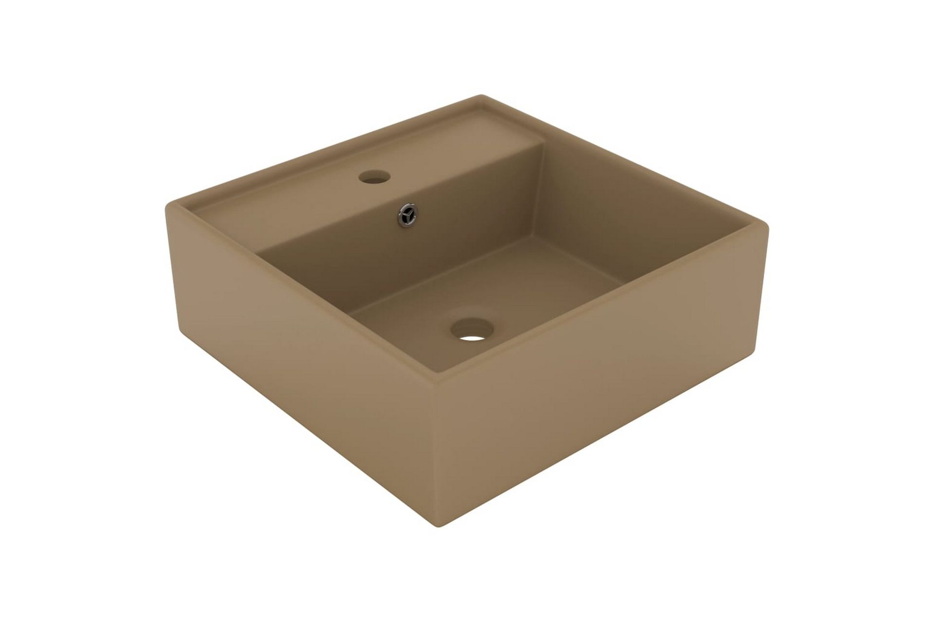 Luksuriøs servant overløp firkantet kremhvit 41x41 cm - Krem - Hus & oppussing - Kjøkken & bad - Baderom - Servant og håndvask - Enkel vask