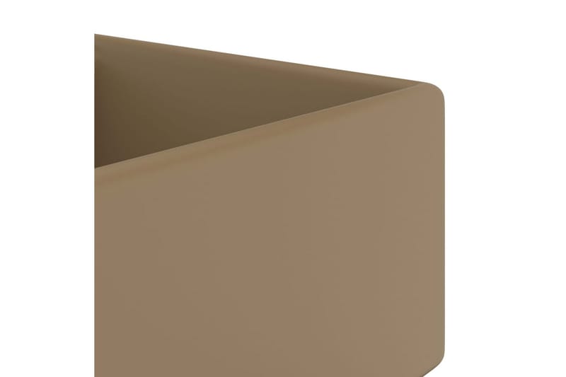 Luksuriøs servant overløp firkantet kremhvit 41x41 cm - Krem - Enkel vask