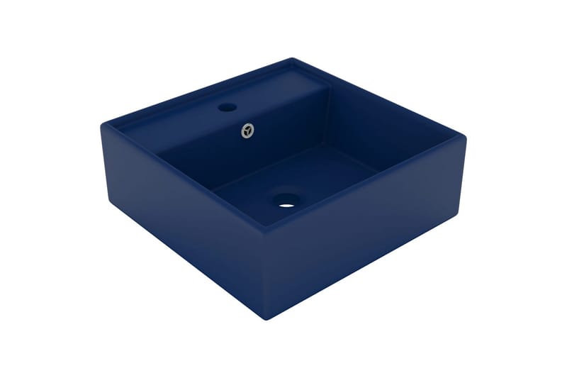 Luksuriøs servant overløp firkantet mørkeblå 41x41 cm - Blå - Hus & oppussing - Kjøkken & bad - Baderom - Servant og håndvask - Enkel vask