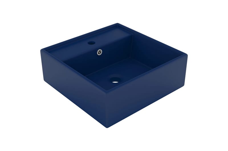 Luksuriøs servant overløp firkantet mørkeblå 41x41 cm - Blå - Enkel vask