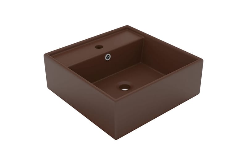 Luksuriøs servant overløp firkantet mørkebrun 41x41 cm - Brun - Hus & oppussing - Kjøkken & bad - Baderom - Servant og håndvask - Enkel vask