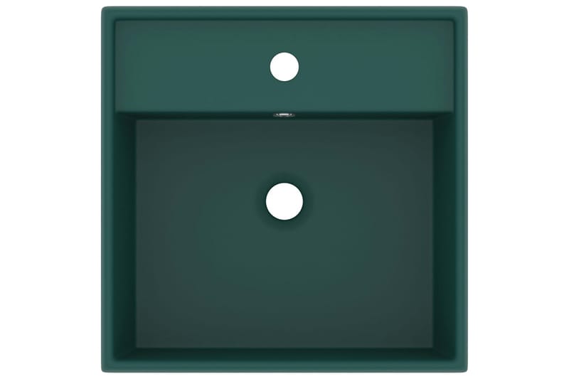 Luksuriøs servant overløp firkantet mørkegrønn 41x41cm - grønn - Hus & oppussing - Kjøkken & bad - Baderom - Servant og håndvask - Enkel vask