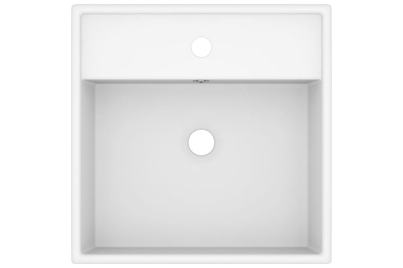 Luksuriøs servant overløp firkantet matt hvit 41x41 cm - Hvit - Hus & oppussing - Kjøkken & bad - Baderom - Servant og håndvask - Enkel vask