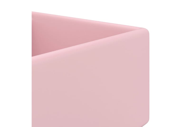 Luksuriøs servant overløp firkantet matt rosa 41x41 cm - Rosa - Hus & oppussing - Kjøkken & bad - Baderom - Servant og håndvask - Enkel vask
