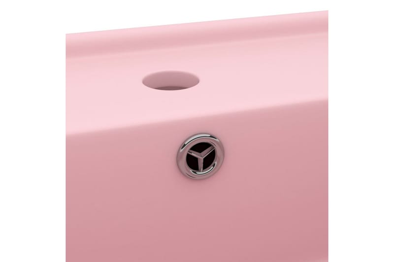 Luksuriøs servant overløp firkantet matt rosa 41x41 cm - Rosa - Hus & oppussing - Kjøkken & bad - Baderom - Servant og håndvask - Enkel vask