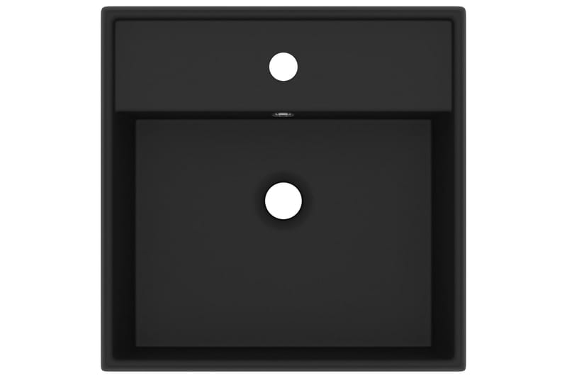 Luksuriøs servant overløp firkantet matt svart 41x41cm - Svart - Hus & oppussing - Kjøkken & bad - Baderom - Servant og håndvask - Enkel vask