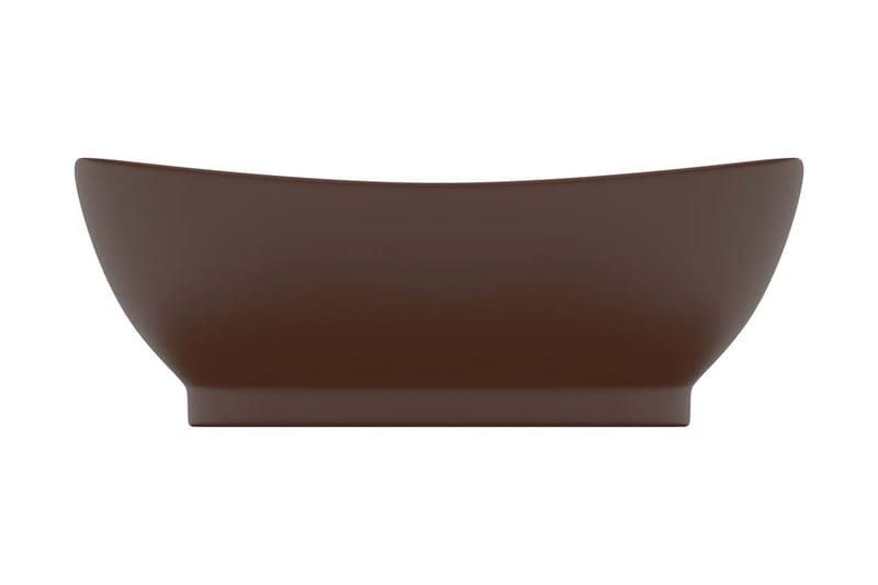 Luksuriøs servant overløp oval mørkebrun 58,5x39 cm keramisk - Brun - Hus & oppussing - Kjøkken & bad - Baderom - Servant og håndvask - Enkel vask