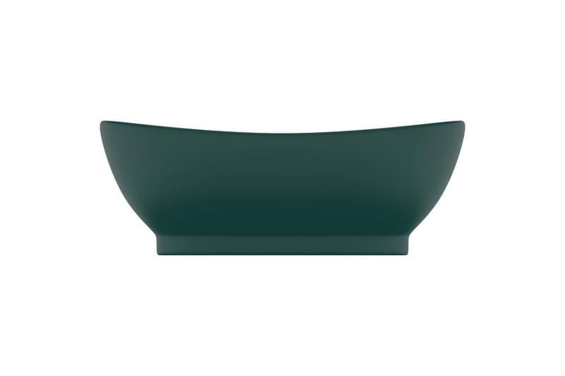 Luksuriøs servant overløp oval mørkegrønn 58,5x39cm keramisk - grønn - Hus & oppussing - Kjøkken & bad - Baderom - Servant og håndvask - Enkel vask