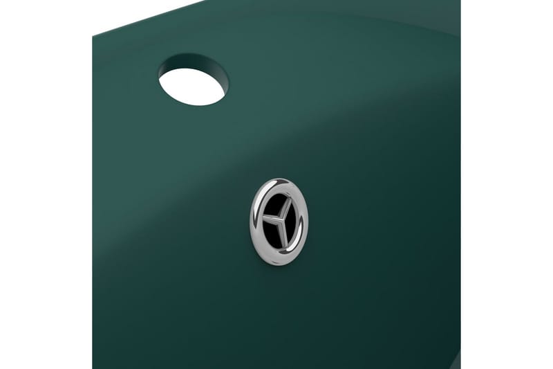 Luksuriøs servant overløp oval mørkegrønn 58,5x39cm keramisk - grønn - Hus & oppussing - Kjøkken & bad - Baderom - Servant og håndvask - Enkel vask