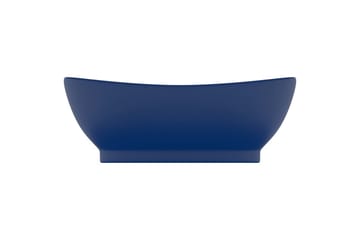 Luksuriøs servant overløp oval matt mørkeblå 58,5x39cm - Blå - Hus & oppussing - Kjøkken & bad - Baderom - Servant og håndvask - Enkel vask
