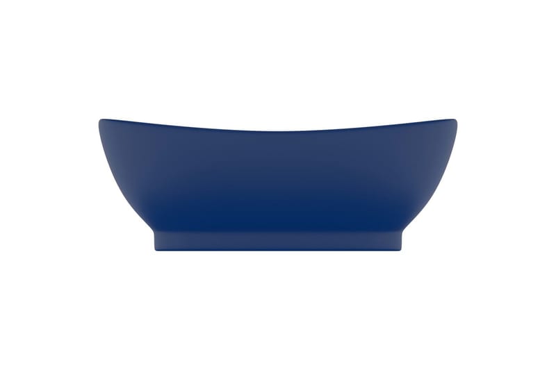 Luksuriøs servant overløp oval matt mørkeblå 58,5x39cm - Blå - Hus & oppussing - Kjøkken & bad - Baderom - Servant og håndvask - Enkel vask