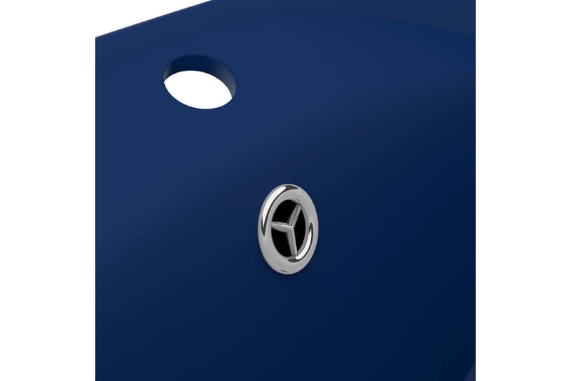 Luksuriøs servant overløp oval matt mørkeblå 58,5x39cm - Blå - Hus & oppussing - Kjøkken & bad - Baderom - Servant og håndvask - Enkel vask