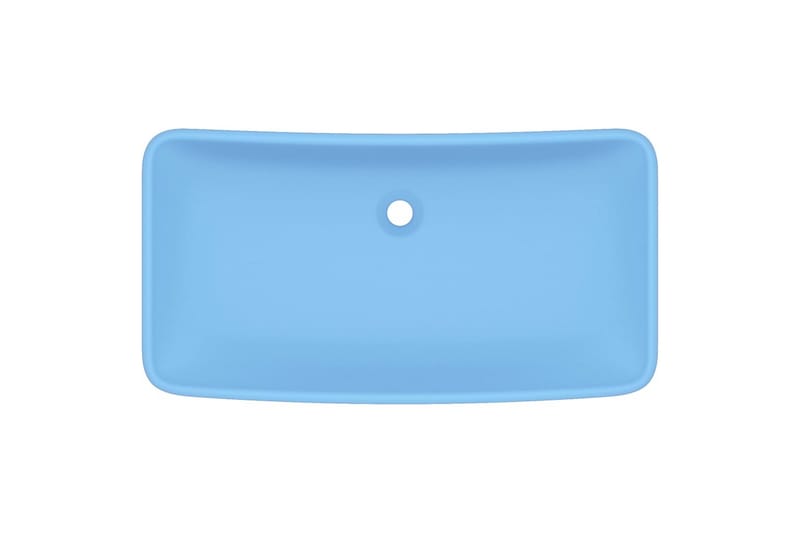 Luksuriøs servant rektangulær matt lyseblå 71x38 cm keramikk - Blå - Hus & oppussing - Kjøkken & bad - Baderom - Servant og håndvask - Enkel vask