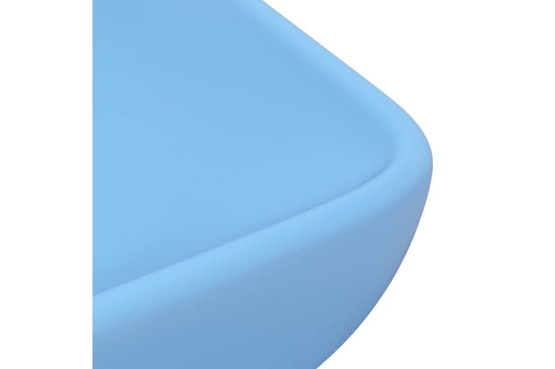 Luksuriøs servant rektangulær matt lyseblå 71x38 cm keramikk - Blå - Hus & oppussing - Kjøkken & bad - Baderom - Servant og håndvask - Enkel vask