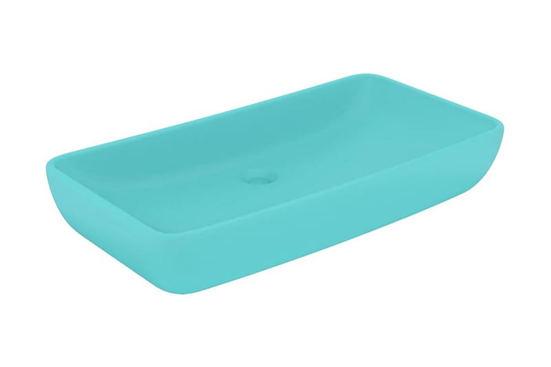 Luksuriøs servant rektangulær matt lysegrønn 71x38 cm - grønn - Hus & oppussing - Kjøkken & bad - Baderom - Servant og håndvask - Enkel vask