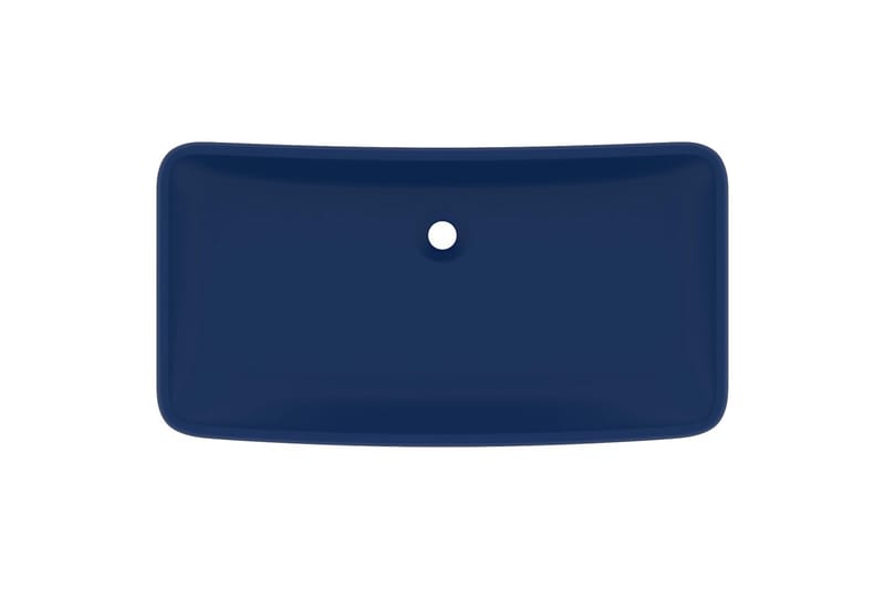 Luksuriøs servant rektangulær matt mørkeblå 71x38cm keramikk - Blå - Hus & oppussing - Kjøkken & bad - Baderom - Servant og håndvask - Enkel vask