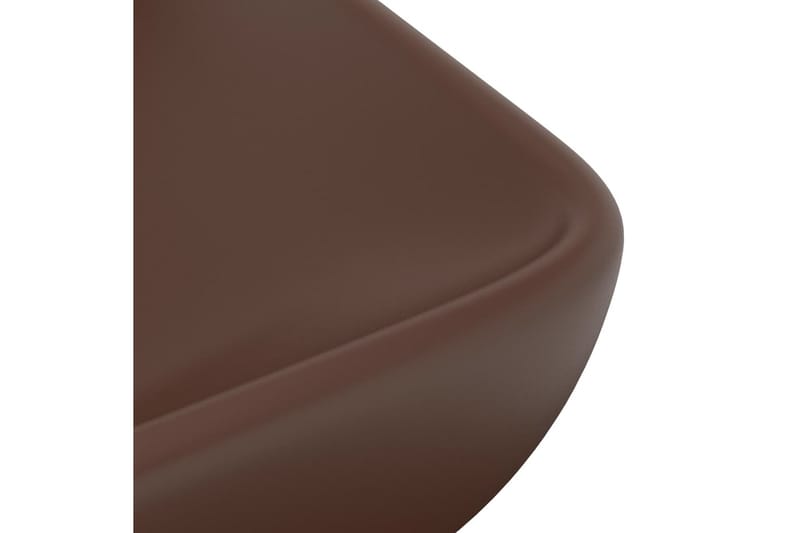 Luksuriøs servant rektangulær matt mørkebrun 71x38 cm - Brun - Hus & oppussing - Kjøkken & bad - Baderom - Servant og håndvask - Enkel vask