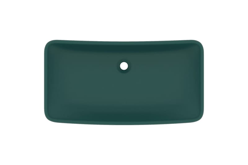 Luksuriøs servant rektangulær matt mørkegrønn 71x38 cm - grønn - Hus & oppussing - Kjøkken & bad - Baderom - Servant og håndvask - Enkel vask