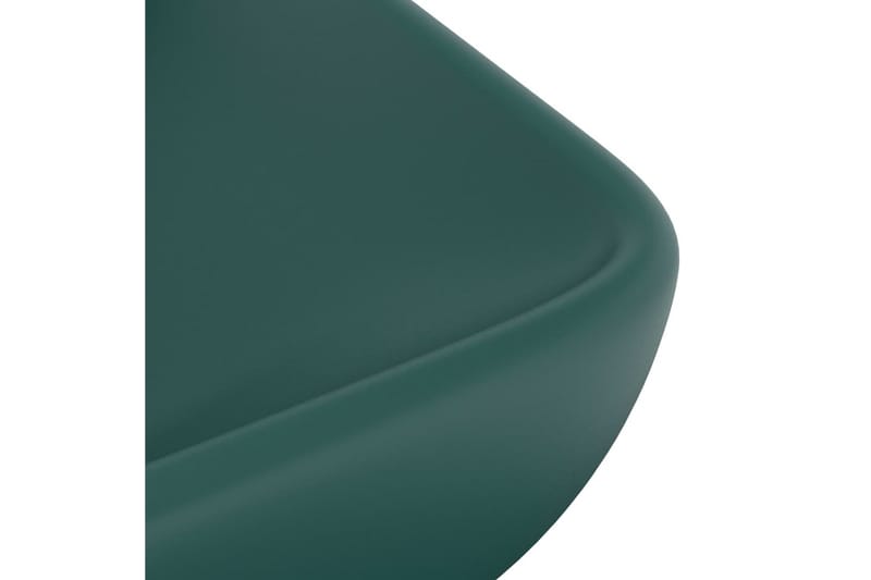 Luksuriøs servant rektangulær matt mørkegrønn 71x38 cm - grønn - Hus & oppussing - Kjøkken & bad - Baderom - Servant og håndvask - Enkel vask