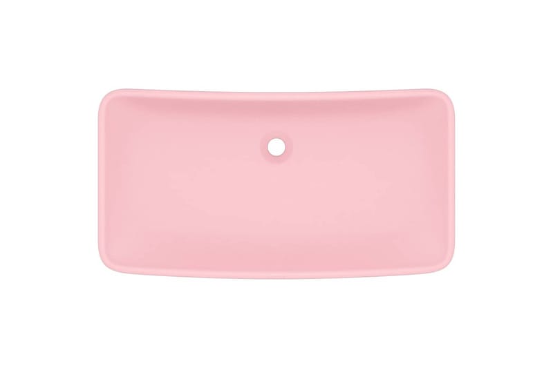 Luksuriøs servant rektangulær matt rosa 71x38 cm keramikk - Rosa - Hus & oppussing - Kjøkken & bad - Baderom - Servant og håndvask - Enkel vask
