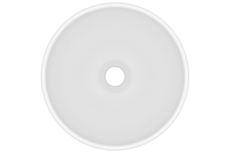 Luksuriøs servant rund matt hvit 32,5x14 cm keramisk - Hvit - Hus & oppussing - Kjøkken & bad - Baderom - Servant og håndvask - Enkel vask