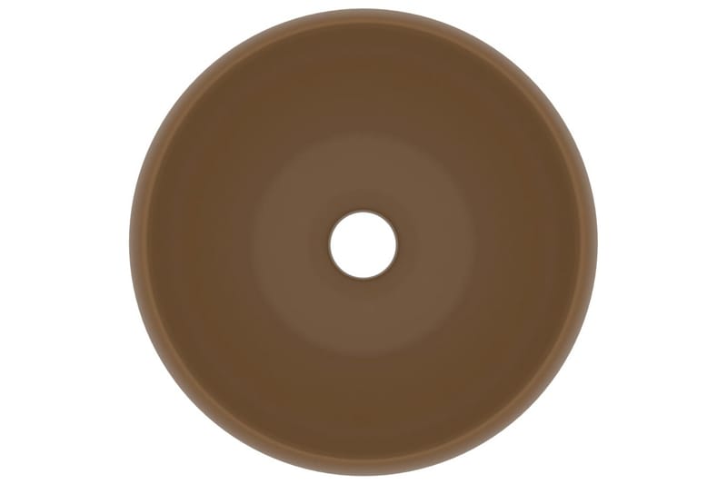 Luksuriøs servant rund matt kremhvit 40x15 cm keramisk - Hus & oppussing - Kjøkken & bad - Baderom - Servant og håndvask - Enkel vask
