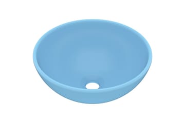Luksuriøs servant rund matt lyseblå 32,5x14 cm keramisk - Blå - Hus & oppussing - Kjøkken & bad - Baderom - Servant og håndvask - Enkel vask