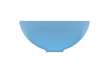 Luksuriøs servant rund matt lyseblå 32,5x14 cm keramisk - Blå - Hus & oppussing - Kjøkken & bad - Baderom - Servant og håndvask - Enkel vask