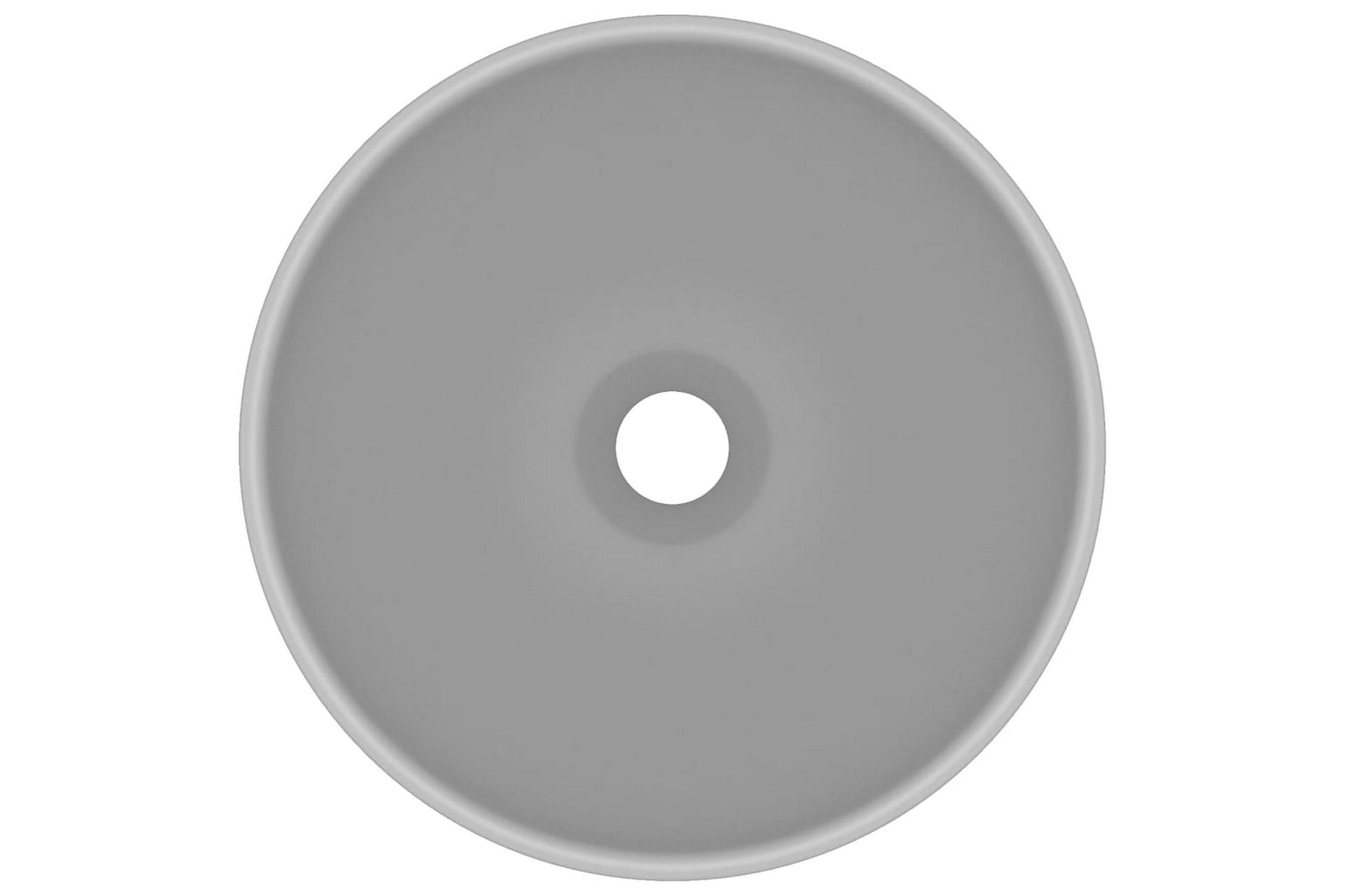 Luksuriøs servant rund matt lysegrå 32,5x14 cm keramisk - Grå - Hus & oppussing - Kjøkken & bad - Baderom - Servant og håndvask - Enkel vask