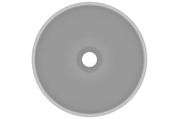 Luksuriøs servant rund matt lysegrå 32,5x14 cm keramisk - Grå - Hus & oppussing - Kjøkken & bad - Baderom - Servant og håndvask - Enkel vask