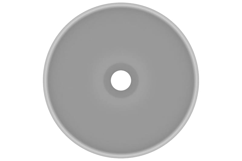Luksuriøs servant rund matt lysegrå 32,5x14 cm keramisk - Grå - Hus & oppussing - Kjøkken & bad - Baderom - Servant og håndvask - Enkel vask