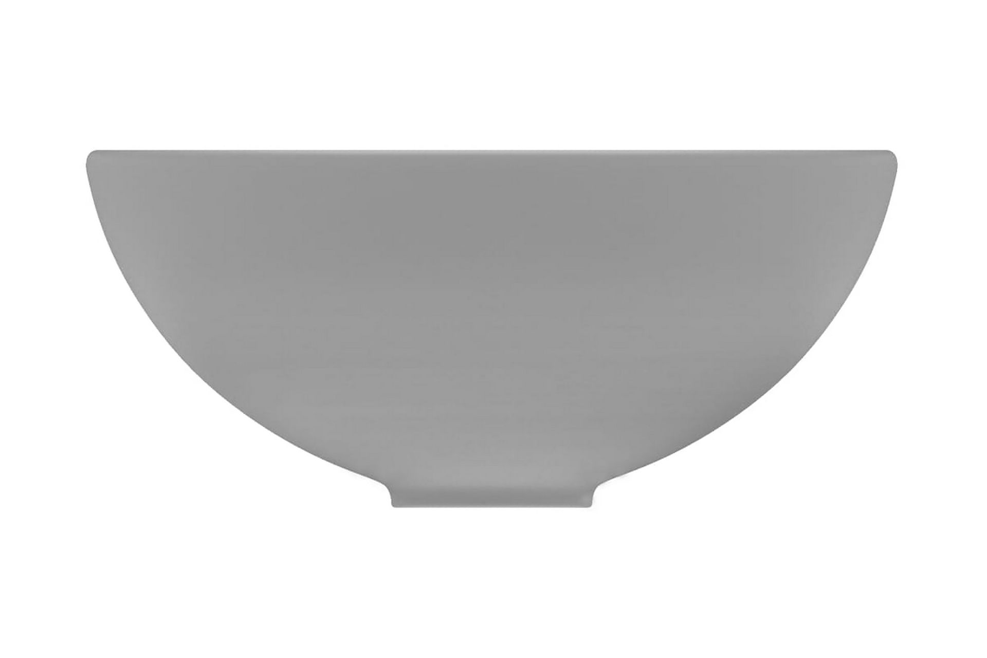 Luksuriøs servant rund matt lysegrå 32,5x14 cm keramisk - Grå - Hus & oppussing - Kjøkken & bad - Baderom - Servant og håndvask - Enkel vask