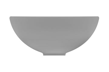 Luksuriøs servant rund matt lysegrå 32,5x14 cm keramisk - Grå - Hus & oppussing - Kjøkken & bad - Baderom - Servant og håndvask - Enkel vask