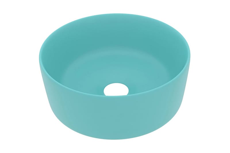 Luksuriøs servant rund matt lysegrønn 40x15 cm keramisk - Hus & oppussing - Kjøkken & bad - Baderom - Servant og håndvask - Enkel vask