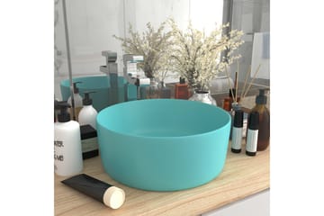 Luksuriøs servant rund matt lysegrønn 40x15 cm keramisk - Hus & oppussing - Kjøkken & bad - Baderom - Servant og håndvask - Enkel vask