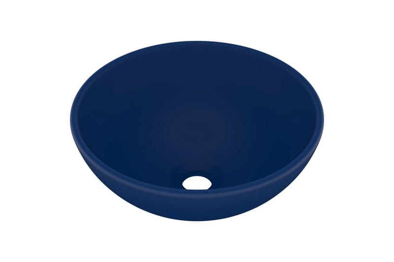 Luksuriøs servant rund matt mørkeblå 32,5x14 cm keramisk - Blå - Hus & oppussing - Kjøkken & bad - Baderom - Servant og håndvask - Enkel vask