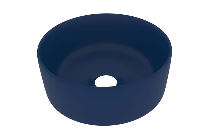 Luksuriøs servant rund matt mørkeblå 40x15 cm keramisk - Hus & oppussing - Kjøkken & bad - Baderom - Servant og håndvask - Enkel vask