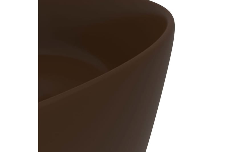 Luksuriøs servant rund matt mørkebrun 40x15 cm keramisk - Hus & oppussing - Kjøkken & bad - Baderom - Servant og håndvask - Enkel vask