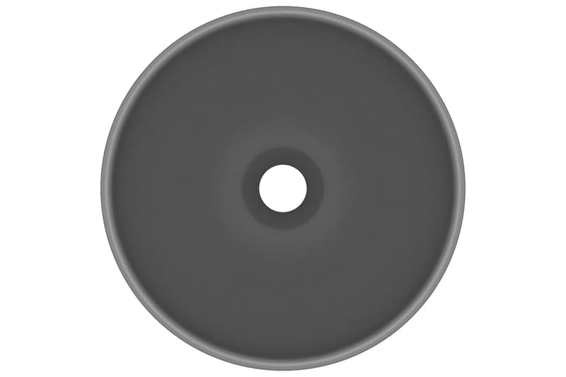 Luksuriøs servant rund matt mørkegrå 32,5x14 cm keramisk - Grå - Hus & oppussing - Kjøkken & bad - Baderom - Servant og håndvask - Enkel vask