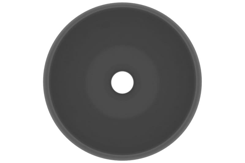 Luksuriøs servant rund matt mørkegrå 40x15 cm keramisk - Hus & oppussing - Kjøkken & bad - Baderom - Servant og håndvask - Enkel vask